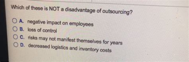 Which is a disadvantage of outsourcing distribution?