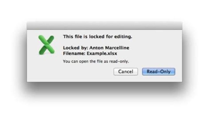 Why does excel say its locked by another user?