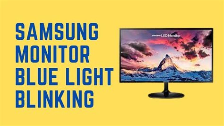 Why is my Samsung monitor blinking?